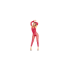 Bodystocking résille rouge et mitaines assorties – René Rofé